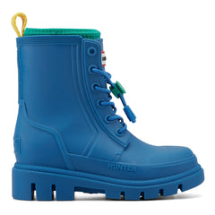 Little Kids Stamp Lace-Up Waterproof Ankle Boots