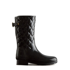 Women's Adjustable Quilted Refined Slim Fit Short Rain Boots