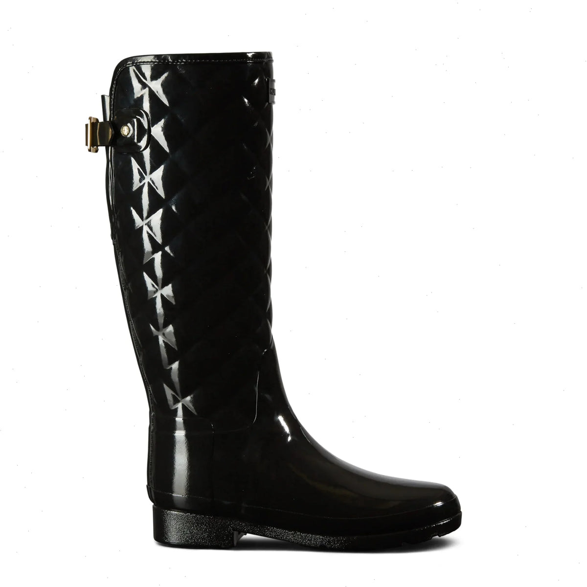 Women's Refined Adjustable Quilted Slim Fit Tall Rain Boots